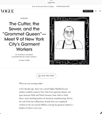 Illustrated a piece on highlighting the people behind the craftsmanship of Fashi