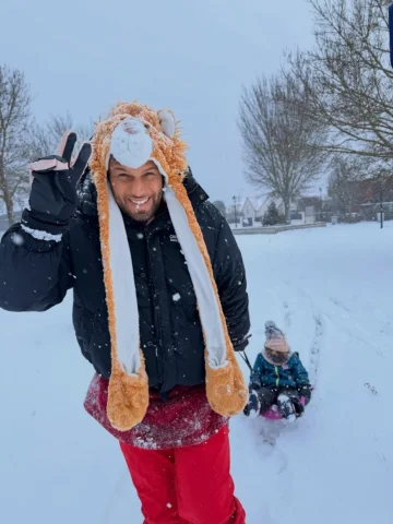 En mode neige comme beaucoup de personnes en France actuellement