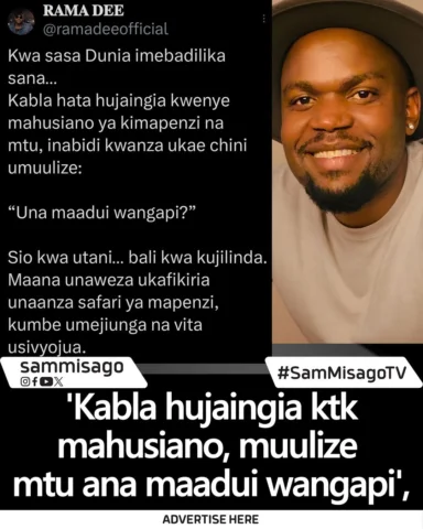 .....✍🏾..... @ramadeeofficial ... Ushauri wa msanii wa Rnb RamaDee kuhusu kuepu