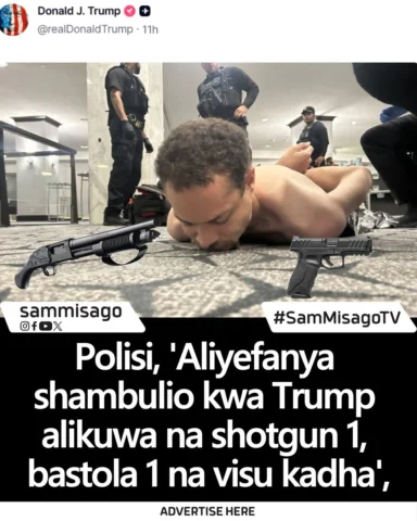Rais wa Marekani Donald Trump Amepost picha ya kwanza ya aliyefanya shambulio la