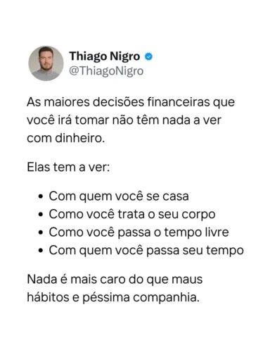Tudo isso vai determinar se você vai ser rico ou pobre (financeiramente) no futu