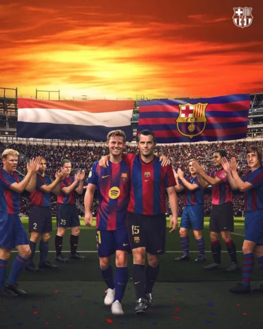 𝐇𝐢𝐬𝐭𝐨𝐫𝐢𝐜. 
293 matches and a new record: Frenkie de Jong becomes the Dut