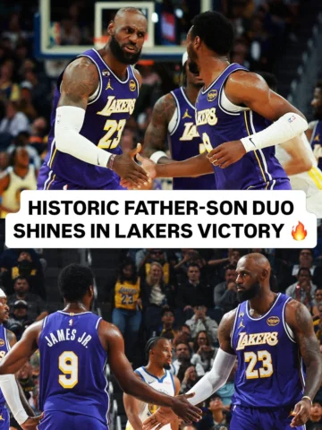 A memorable night for the James family! @kingjames and @bronny connected on mult
