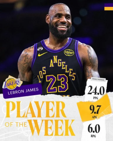 LEBRON. JAMES. Your 70-TIME Player of the Week 👑
