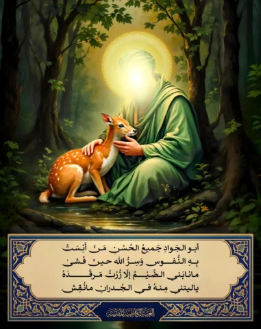 أبــــــو الـــجَـــوادِ جَــمــيــعُ الــحُــسْــنِ مَــــــنْ أَنِـــسَــتْ
بِ