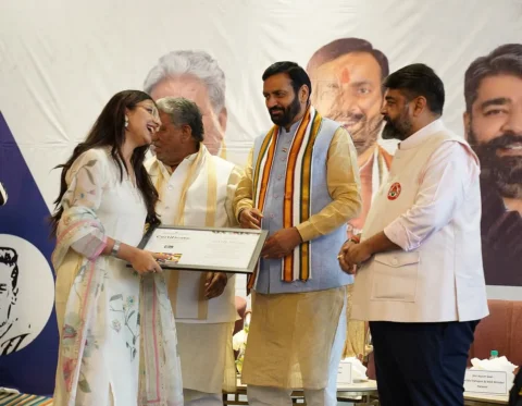 “Deeply honored to receive recognition from honourable Chief Minister of Haryana
