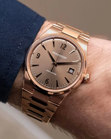Hands-on with the Jaeger-LeCoultre Master Control Chronometre Date in pink gold.