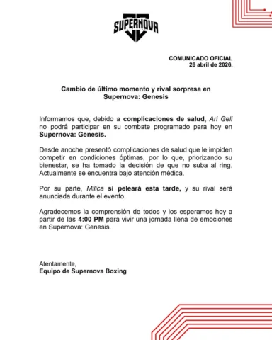 📄 Comunicado Oficial: Ari Geli

#SupernovaGenesis