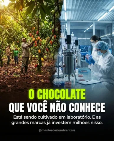 O chocolate que você come está sendo cultivado em laboratório.

E as grandes mar