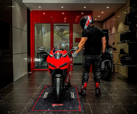 From a red Ducati on my notebook cover… to a red Ducati in my garage. Every boy’