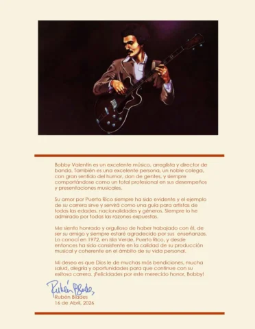 BOBBY VALENTIN recibe el Doctorado Honoris Causa, "Doctor en Música" de la Unive