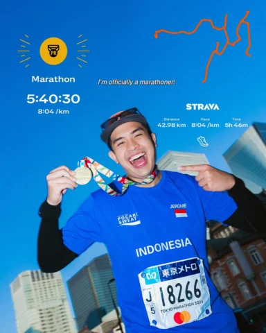 Virgin Full Marathon 42.195 km di Tokyo!😭 My first medal and first running even