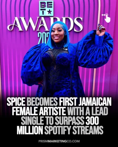 Reigning queen of the dancehall, Spice @spiceofficial , has shattered yet anothe