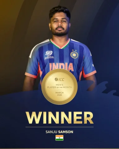 Player of the tournament at the #T20WorldCup, Sanju Samson walks away with the I