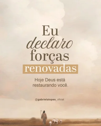 Tem dias que a alma pede socorro… e é aí que Deus renova suas forças.

Hoje não 