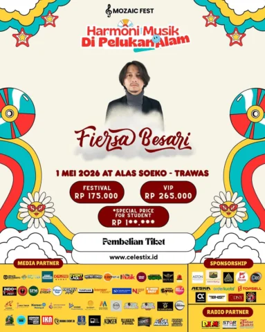 Mojokerto, sampai jumpa di Mozaic Fest
. 
Jum’at, 1 Mei 2026
Alas Soeko - Trawas