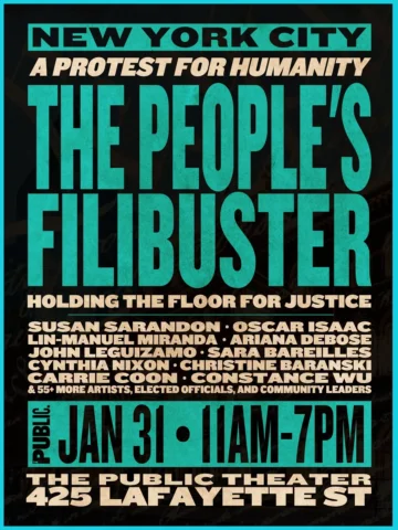 JUST ADDED TO TODAY’S FILIBUSTER: Susan Sarandon, Oscar Isaac, Carrie Coon, Shos