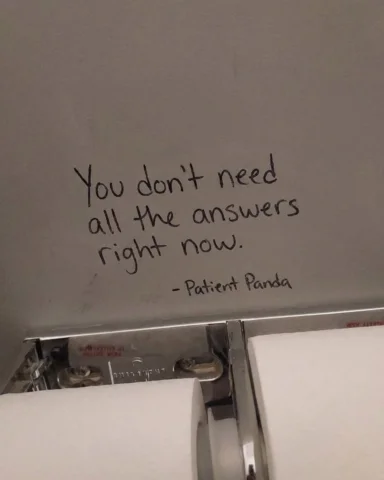 Sometimes clarity only meets you after you move.