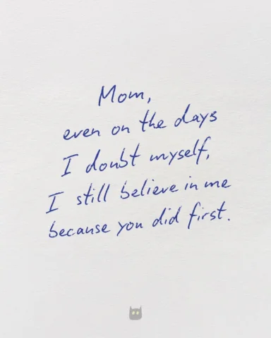 Thank you, Mom 💕