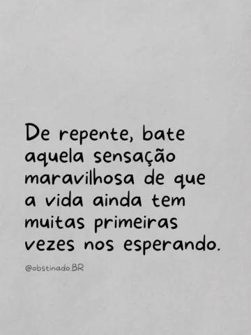Tem um momento em que tudo muda de perspectiva.
Você percebe que não acabou… só 