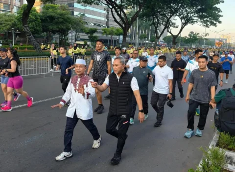 Olah Raga CFD bersama Menko Pangan, Bpk DR.(HC). H. Zulkifli Hasan, SE. MM. Olah