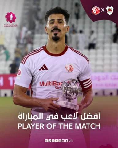 🏅 بغداد بونجاح أفضل لاعب في المباراة 

#الشمال_الريان | #دوري_نجوم_بنك_الدوحة


