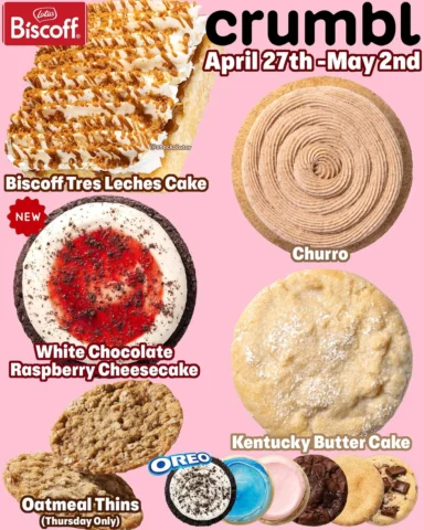 Oh Crumbl has Biscoff Tres Leches Cake and I will be there Monday morning for th