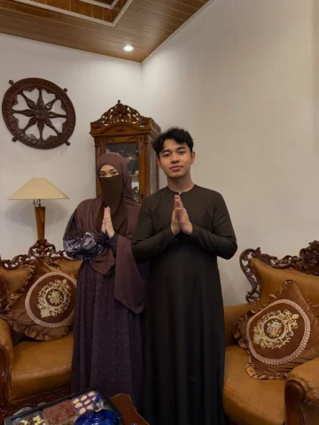 lebaran pertama dengan istri💙🥰 maaf lahir batin semuaaa !! selamat hari raya i