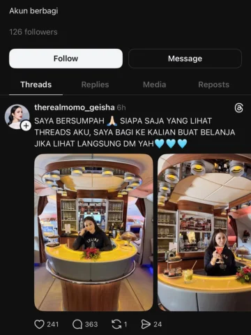 PEMBERITAHUAN !!!

INI BUKAN AKUN SAYA. KOMENNYA SUDAH RAME. ITU PENIPUAN !

BAN