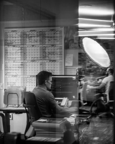 This is what a launch looks like from the inside.
Calendar on the wall. Phone in