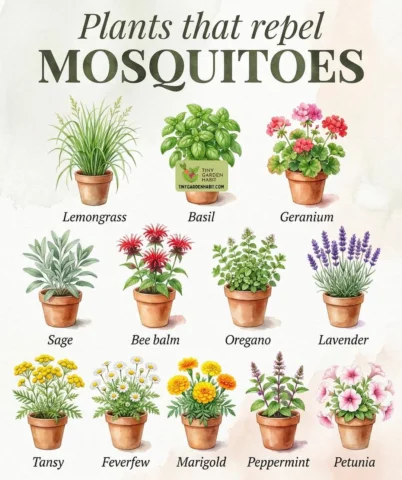 If mosquitoes make it hard to enjoy the yard, adding a few strongly scented plan
