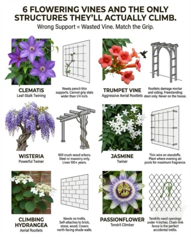 Transform the ugliest wall into your yard’s best feature with the right vine and