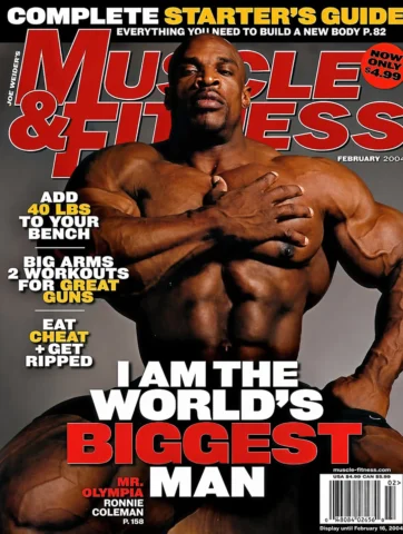 The February 2004 @muscleandfitness cover