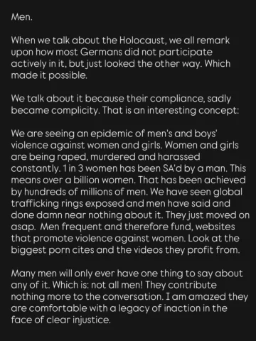 ⚠️ SWIPE! ⚠️

Dear Men.

Literally thousands of women asked me to post my storie