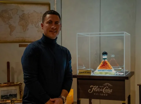 Flor de Caña Experiencia welcomed Eden Hazard to unveil Flor de Caña 35 Year, a 