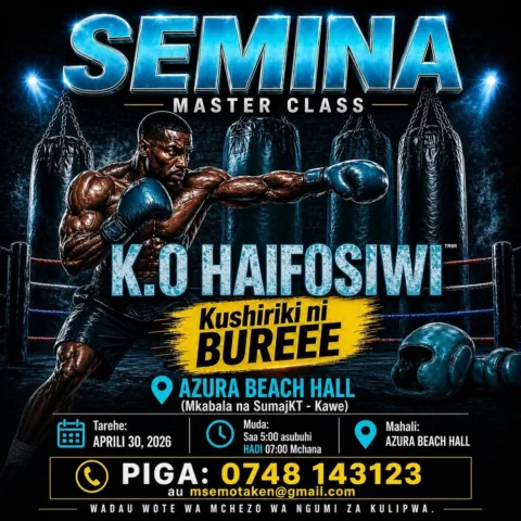 Kwa wadau wote wa mchezo wa ngumi hii semina itakuwa na mafunzo ya kila aina. Ap
