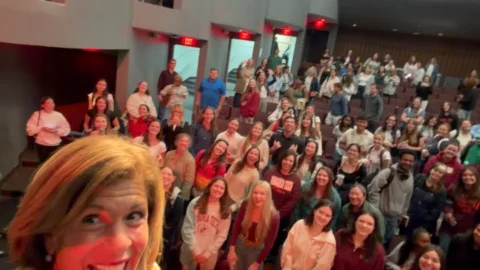 Great day at @virginia.tech ! Loved chatting with the students….. @hokiesfb and 