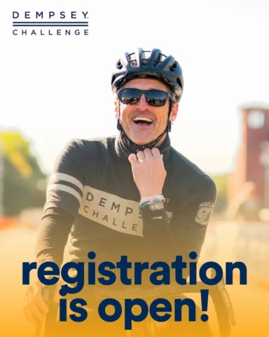 Registration for the 2026 Dempsey Challenge is now OPEN!

Join us on Saturday, S
