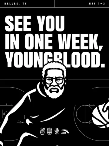 See you in one week, youngblood. 🏀🤞

DALLAS, TX
May 1–3

Get ready to get buck