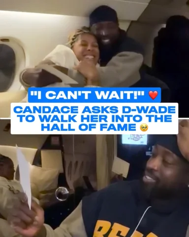 Two legends. D-Wade was so excited to get this Hall of Fame ask from Candace 👏
