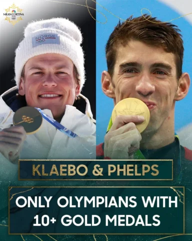 The ONLY two Olympians in history who have won 10 or more gold medals: Michael P