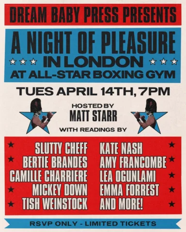 @dreambabypress is excited to announce our first London reading A Night of Pleas