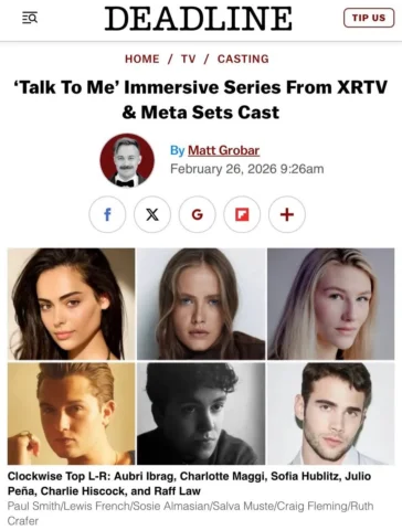 We let you in…

Meta y XRTV han elegido al reparto principal de su serie de terr