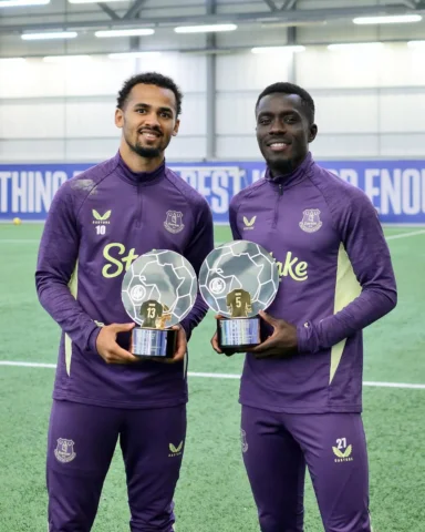 Everton and Senegal duo Iliman Ndiaye and Idrissa Gana Gueye have been presented