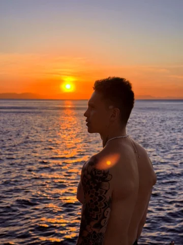 Sundown over the Great Barrier Reef