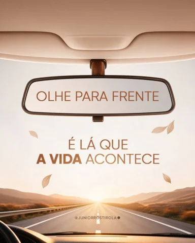 Meus queridos, entendam isso: a vida não acontece no retrovisor.

Muitas vezes f