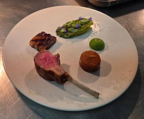 New Main Course on tonight.. @walterrose1847 chop and Barbecued belly. Braised L
