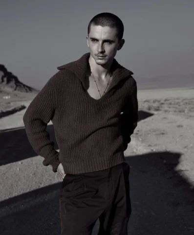 Timothée Chalamet at City, 1970–2022. © Michael Heizer, 2025 / For @voguemagazin