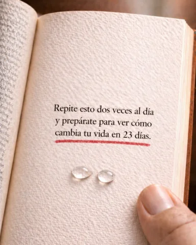 Repite esto dos veces al día y prepárate para ver cómo cambia tu vida en 23 días