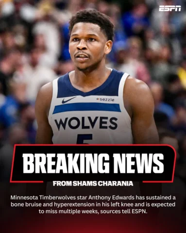Results showed Anthony Edwards avoided any ligament damage, but he will now miss